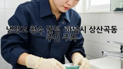 냉장고 청소 꿀팁! ✨ 하남시 상산곡동 주민 주목 🏡